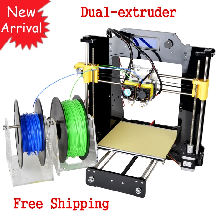 New Dual Extruder Borlee 3D Printer DIY Kit 60D Support 6 Materials