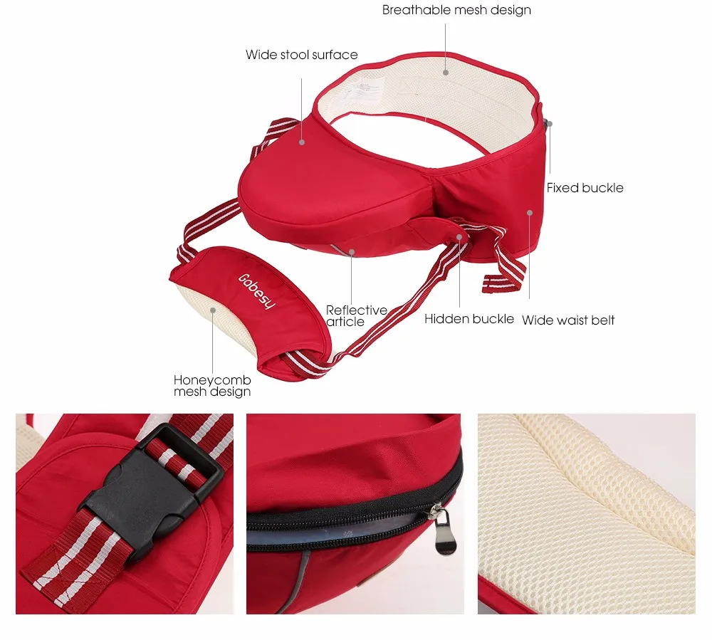 Baby Carrier Waist Stool Kangaroo Suspenders Backpack Baby Sling Hold Waist Belt Backpack   (5)