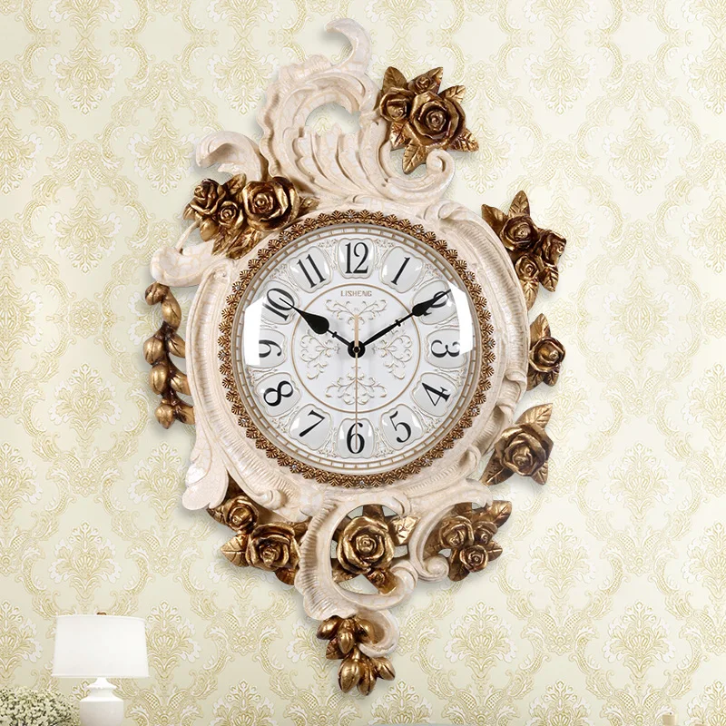 

Art European Creative Wall Clock Modern Design Living Room Bedroom Quartz Large Clock Silent Decoration Digital Wall Clock 4C298