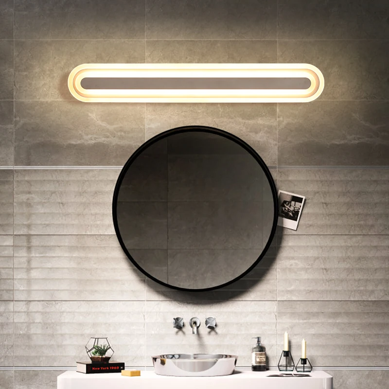Xinyang 600x600 Round Bathroom Mirror with Dimmable LED Lights,Warm+White Colour,Anti-fog,Touch Sensor,Cool White Light,Wall Mounted,IP44-1.5cm