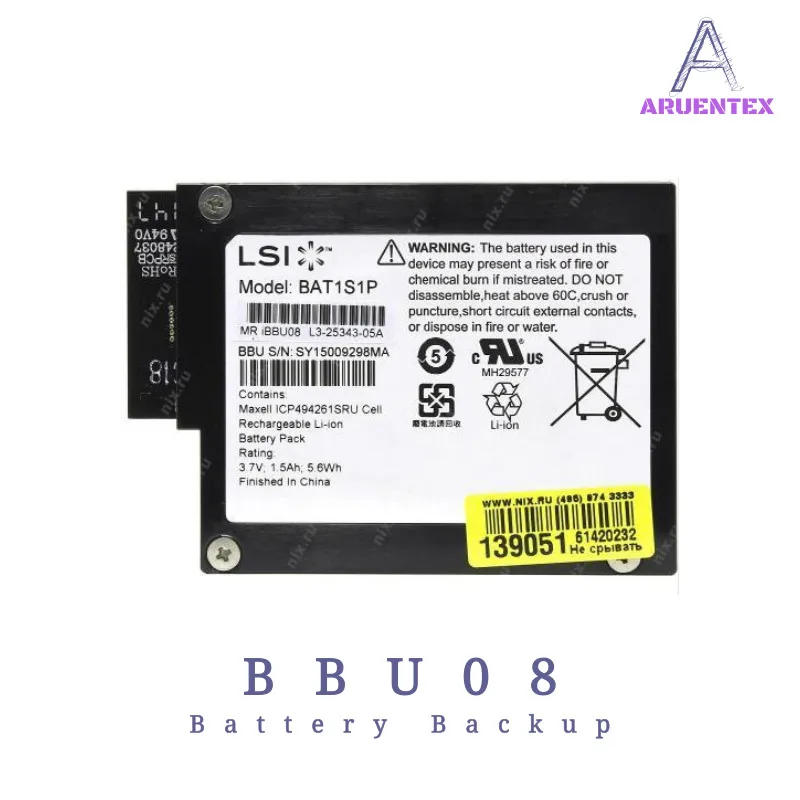  ARUENTEX LSI MegaRAID SAS LSI00264 LSIiBBU08 IBBU08 BBU08 Battery Backup Unit for lsi 9260 9261 9280 8e 8i 4i 16I 24i4e