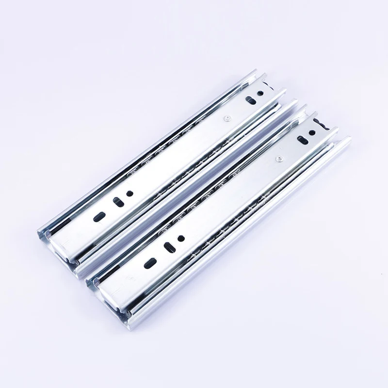 

8inch Mute Steel Damping Buffer Three Section Drawer Slide Solid Stell Ball Self Closing Runner JDH99