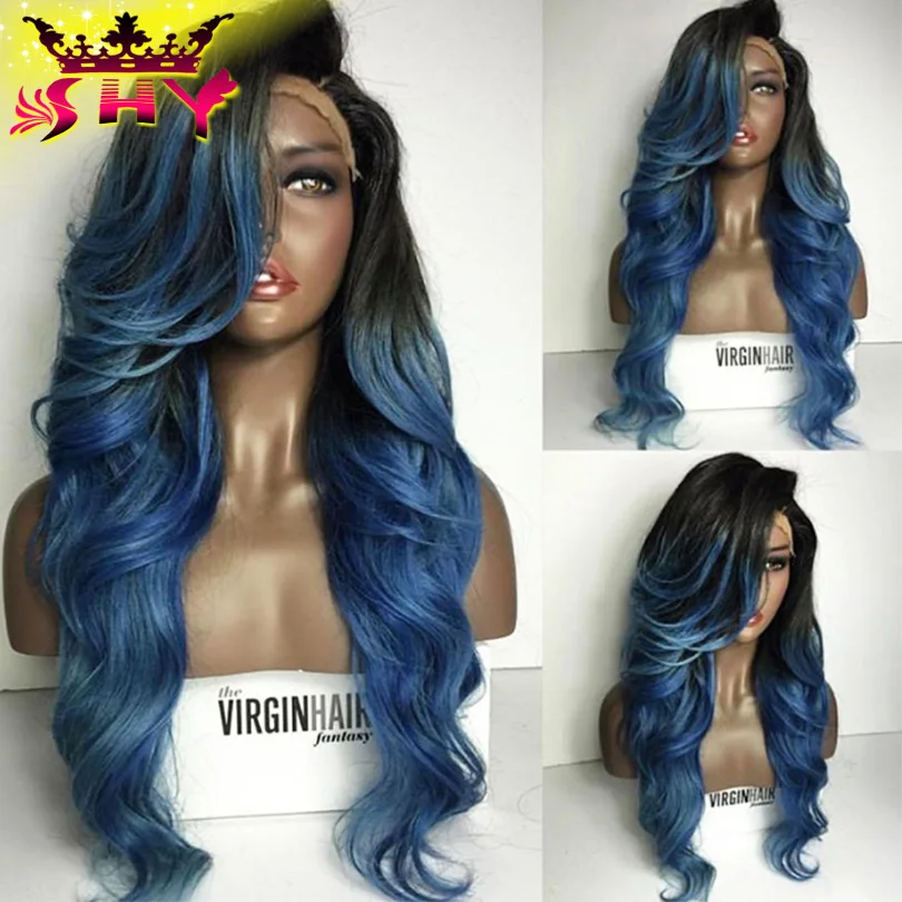 The Virgin Hair Fantasy Full Lace Wigs Human Hair With Baby Hair Ombre
