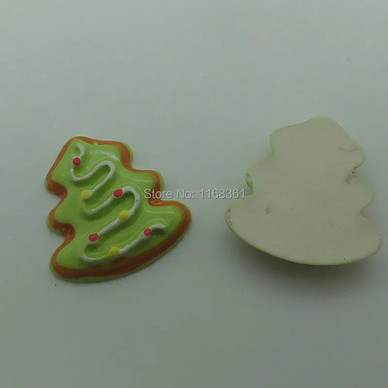 1pcs/lot resin flatback light green tree 21mm Cabochons Scrapbooking Hair Bow Center DIY Christmas decration C107-3