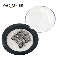 

YAQIMEIER Brand Magnetic Eye Lashes Korean Popular Thick Messy Wispy False Eyelashes Extension Magnet Lashes 4PCS/Box