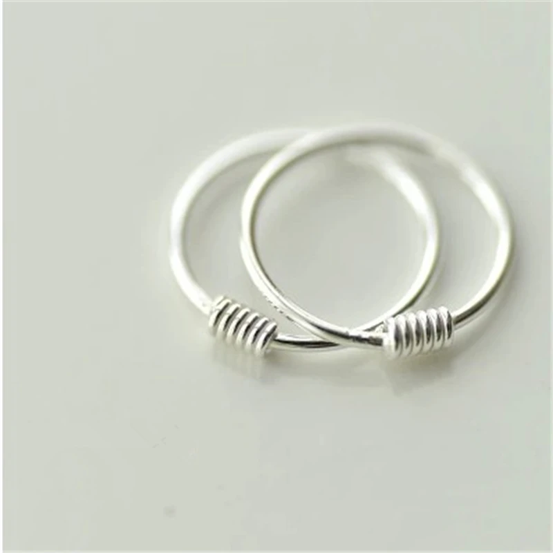 925 Sterling Silver Circle Stud Earrings For Women Hypoallergenic