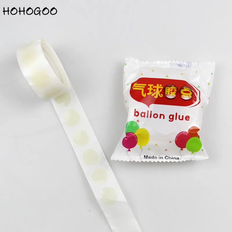 

HOHOGOO 100pcs Balloons Traceless Glue Wedding Christmas Birthday Party Latex Aluminum Film Balloon Fixing DIY Decoration Tool