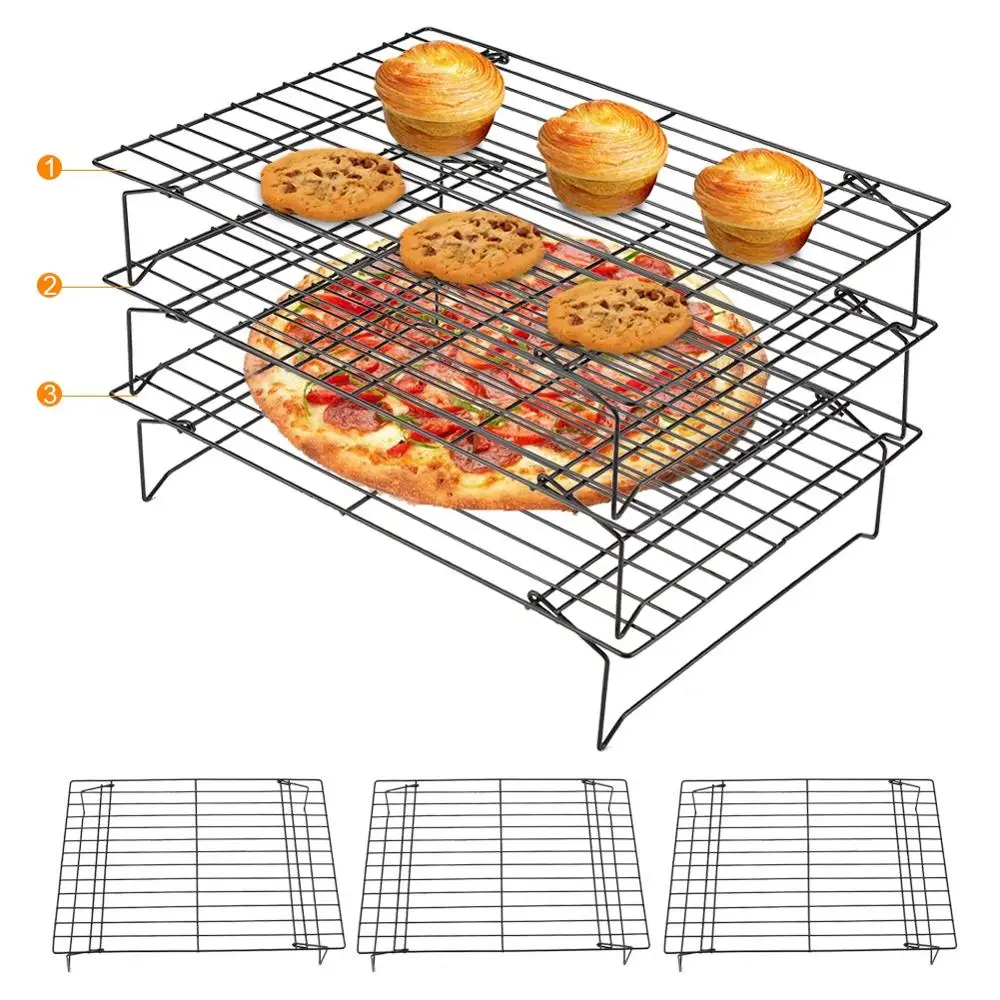 Подставка для выпечки из нержавеющей стали с антипригарным покрытием, лоток для печенья, торта, сухой кулер для печенья/пирога/хлеба