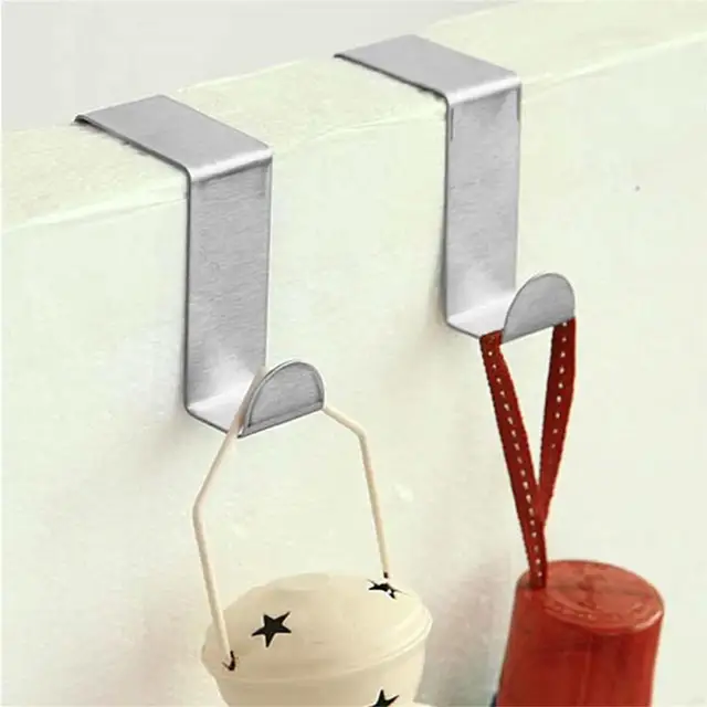 Best Price 2018 Hot Sale High-Grade Hooks 2PC Door Hook Stainless Steel Kitchen Cabinet Clothes Home Storage Hanger Organizer