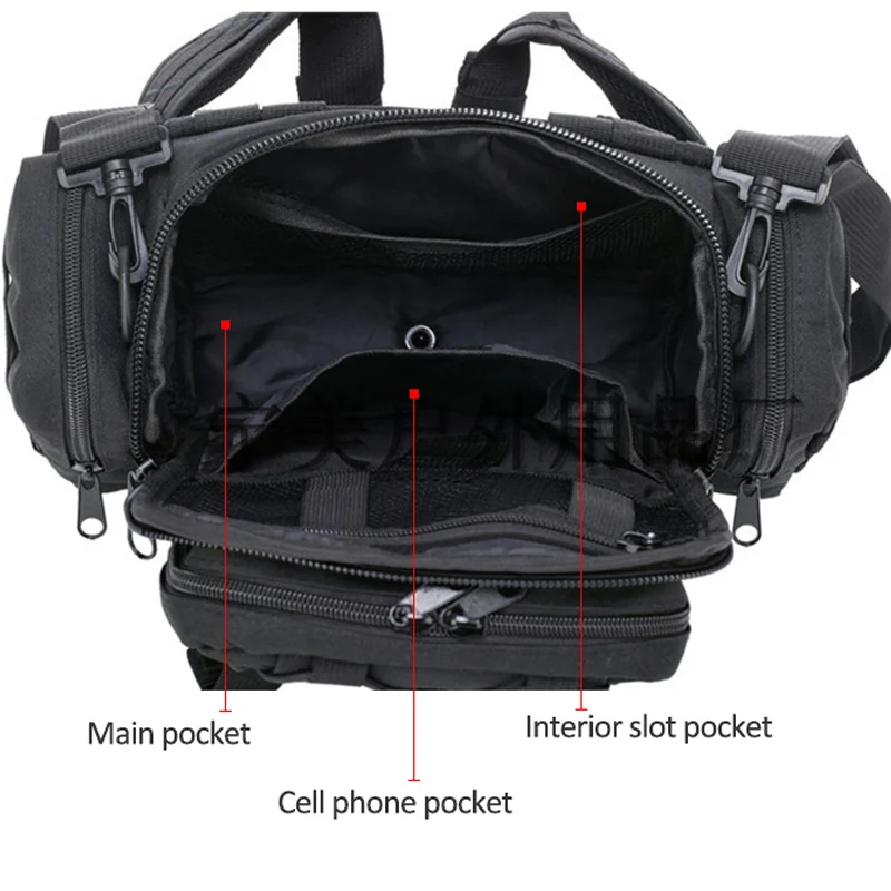 Military Tactical Waist Bag Molle Sports Shoulder Bag Waterproof Oxford Camping Travel Hiking Trekk