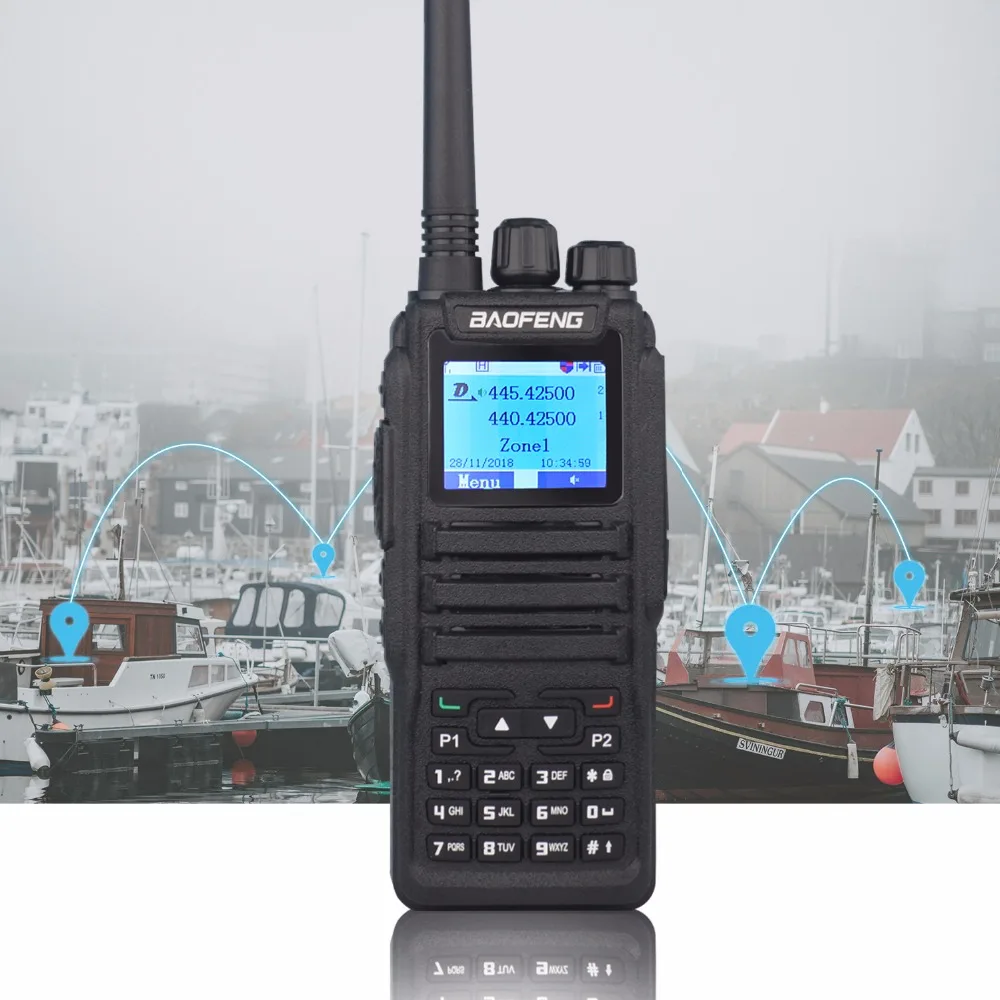 Рация baofeng dmr радио Двухдиапазонная цифровая рация DM-1701 dual Time slot Tier II(dm-5r плюс обновленная версия