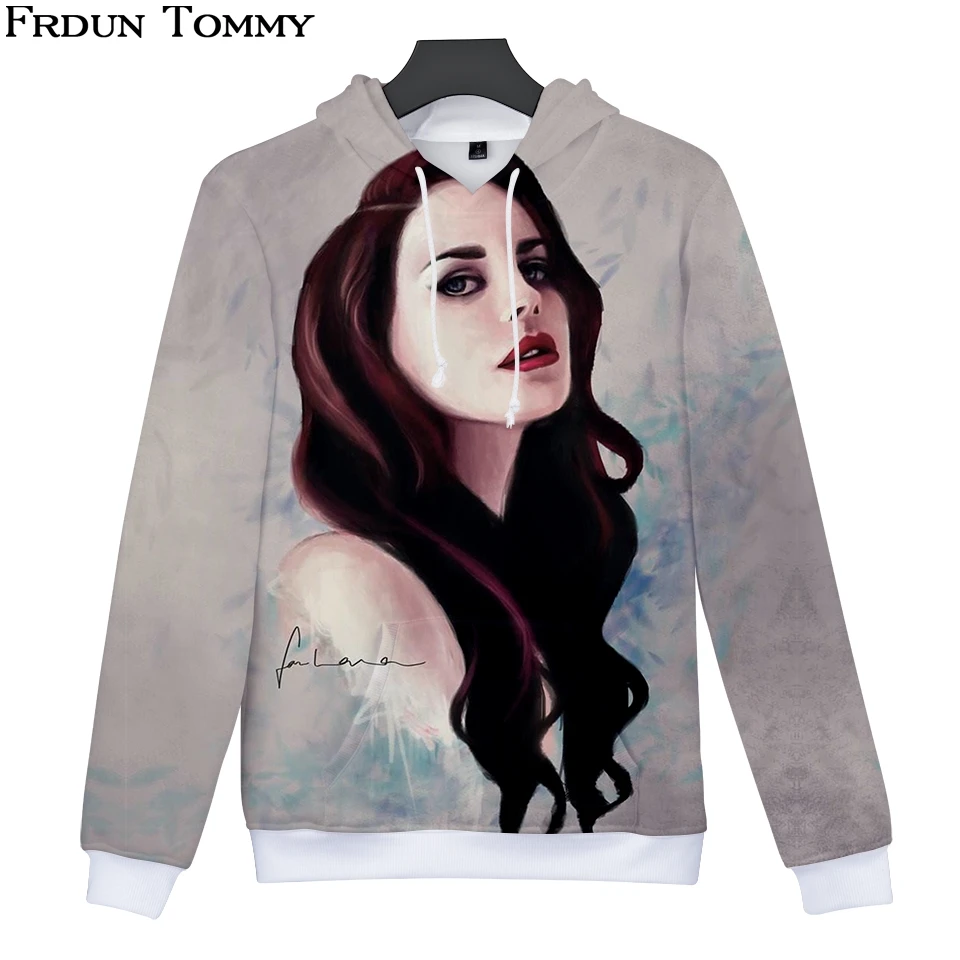

Frdun Tommy 3D Lana Del Rey Hoodies Casual Cotton Hoodies 2018 New Arrival Kpop Clothes Printed Long Sleeve Soft Sweatshirts
