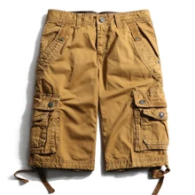 Прямая Новые Брендовые мужские бриджи, бермуды homme повседневные мужские военные шорты 29-40 JPDK22