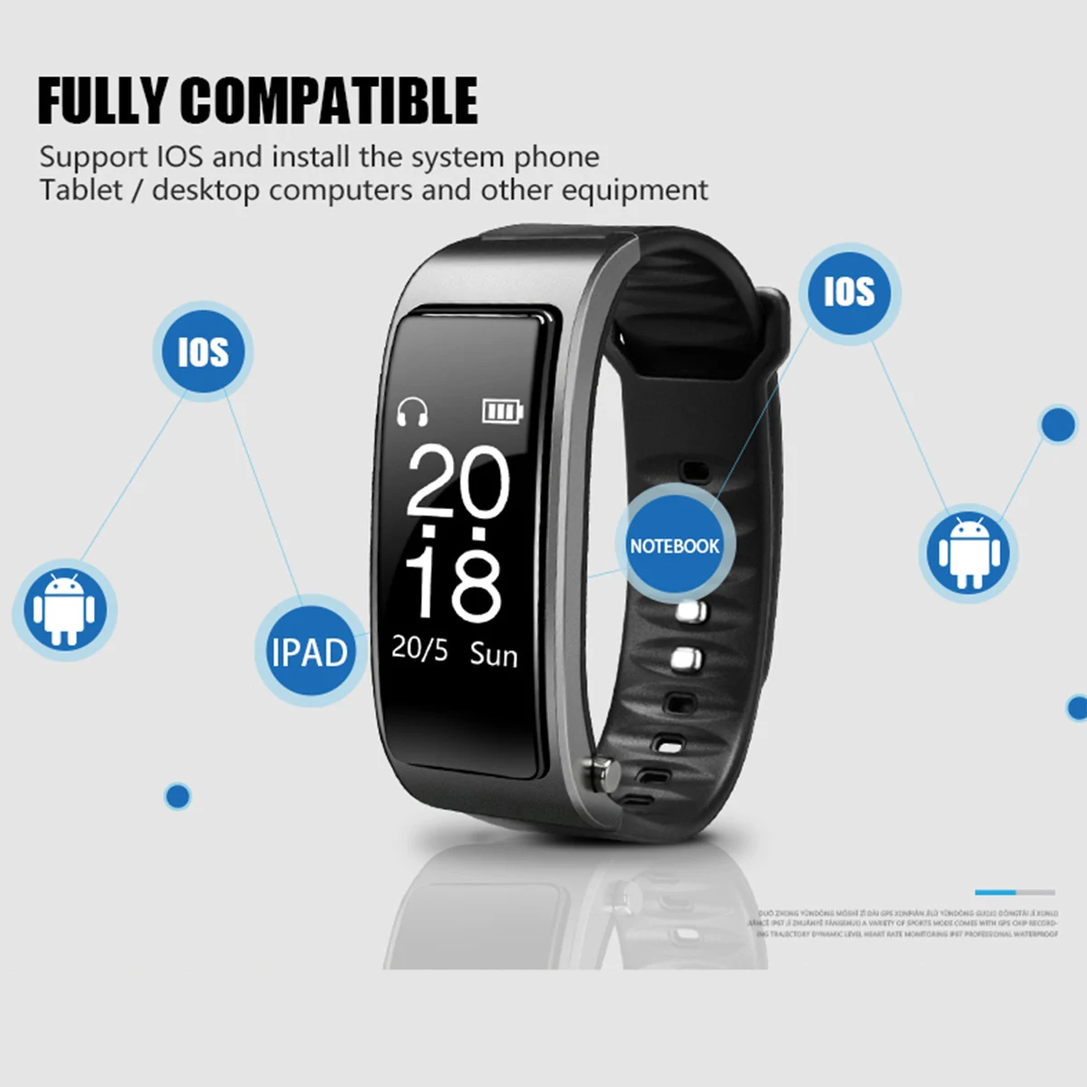 Умные часы Y3, браслет для вождения, умные часы с Bluetooth, наушники, монитор сердечного ритма, шагомер, наушники для IOS Android