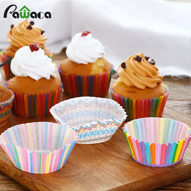 

100Pcs/SeT Cup Cake Holder Kitchen Utensils Sat-proof Paper Cup For DIY Pastry Cups Baking Muffin Kitchen Cupcakes Cake Mould