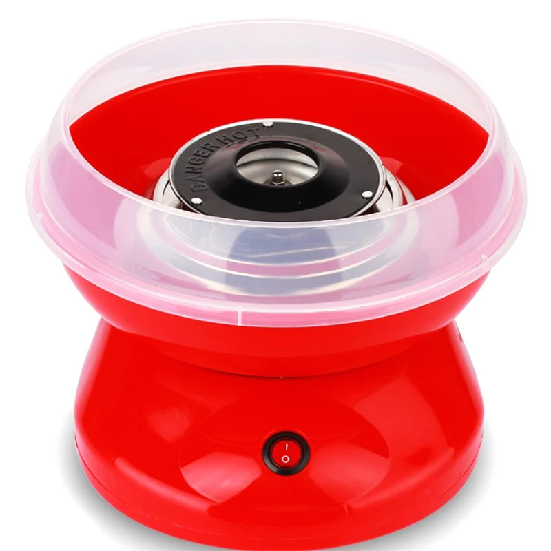 Электрическая машина для изготовления сахарных конфет из хлопка с европейской вилкой, 220 В, вечерние, сделай сам, красного цвета, зефира - Цвет: Red