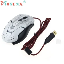 Beautiful Gift New White 6D Gaming Mouse Led Game Mice Breathing Light 2400dpi For PC Laptop Wholesale price-KXL0713