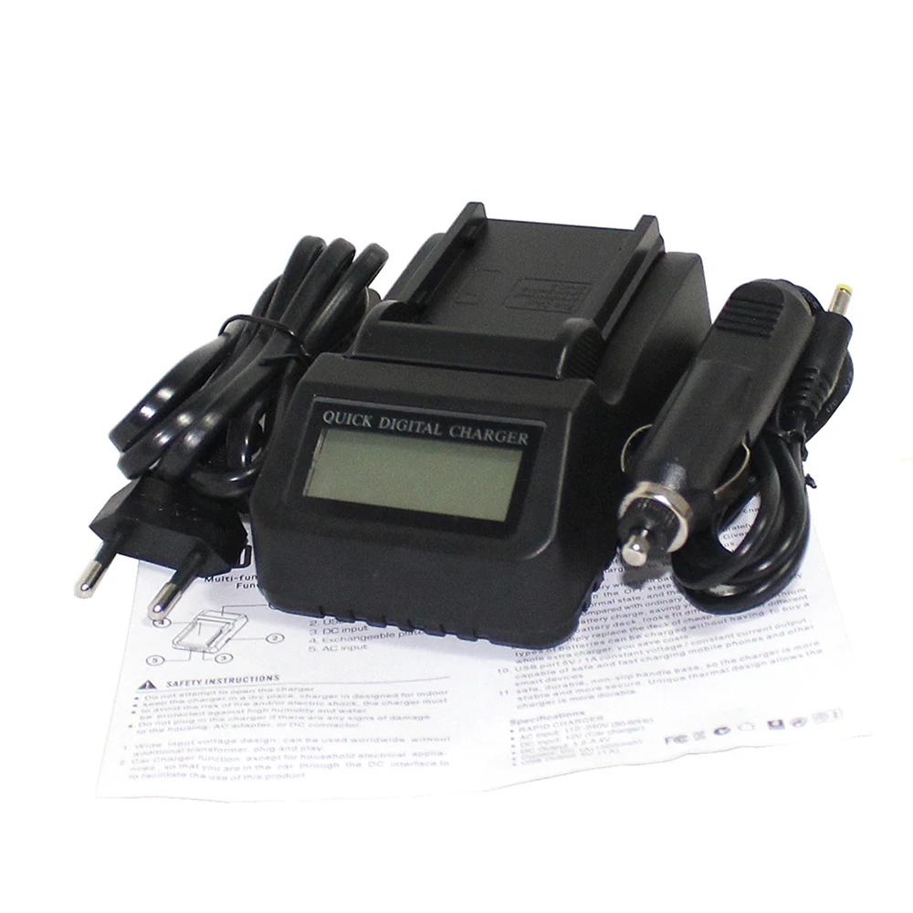 Быстрое зарядное устройство с ЖК-экраном для Panasonic VBD29 VBD78 VW-VBD58 VBD58PPK D07S D08s D16S D28S S602E