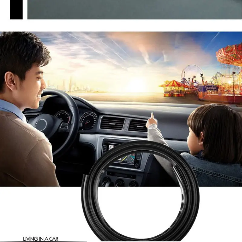1.6m Rubber Dustproof Soundproof Sealing Strip For Auto Car Dashboard Windshield