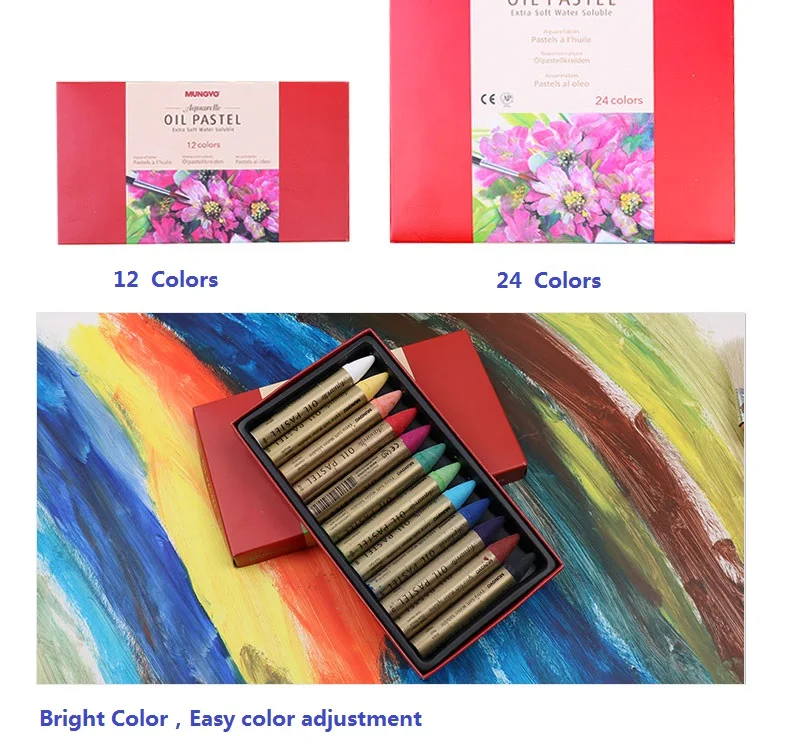 MUNGYO МАО серии Экстра гладкие водорастворимые масляные пастельные 12/24 цветов художественные принадлежности для рисования