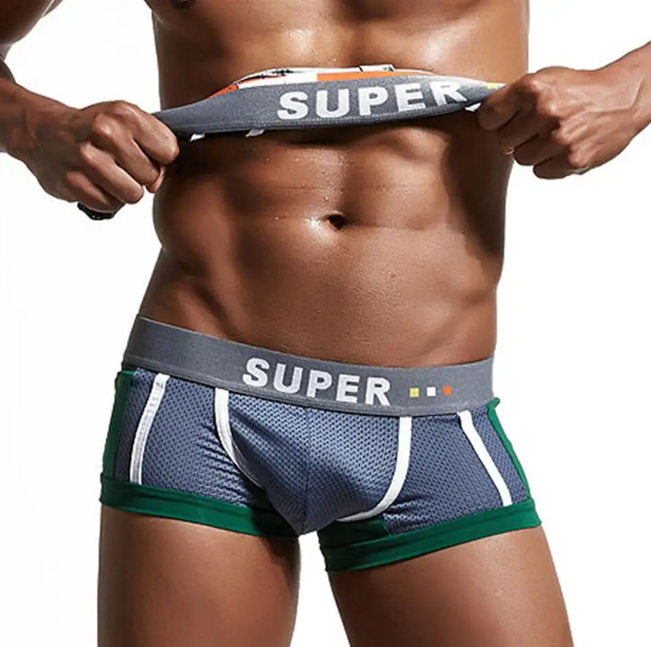 Soft Male Underpants Jock Strap Underwear Sexy Patchwork Penis Pouch