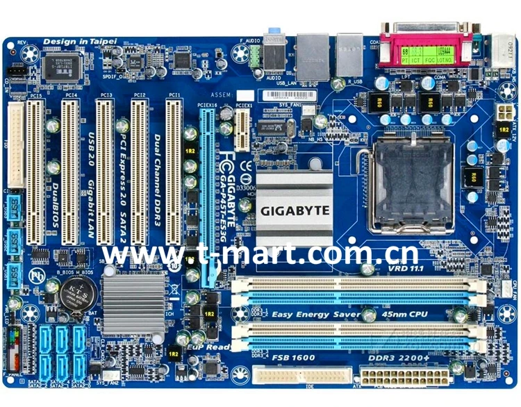 

GIGABYTE GA-P45T-ES3G LGA775 DDR3 P45 Desktop motherboard, fully tested
