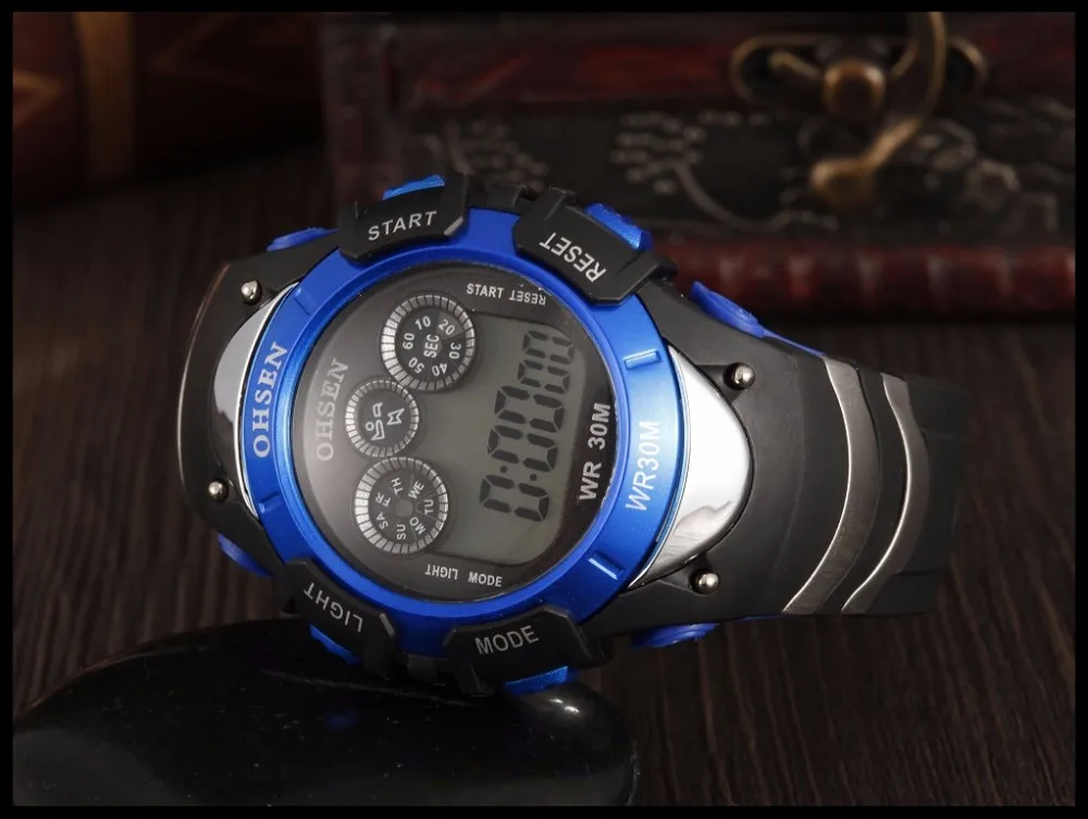 New Fashion Ohsen 0815 Quartz Kids Watches Boys Girl Xmas Gift Alarm Clock Sport Digital Watch LED Colorful Backlight Relojes (30)