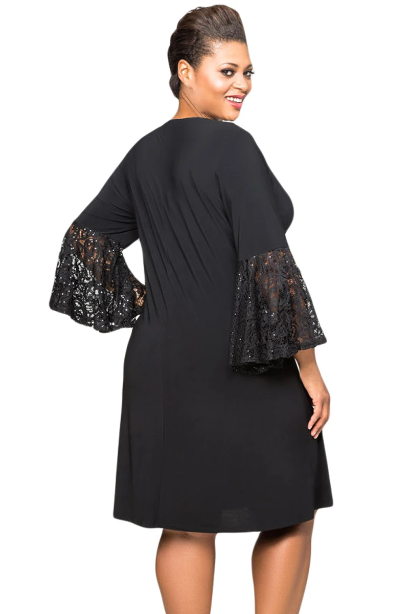Black-Sequin-Lace-Bell-Sleeve-Plus-Size-Mini-Dress-LC610475-2-2