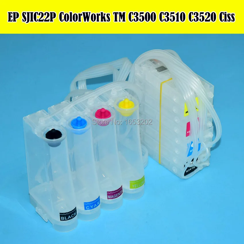 Система непрерывной подачи чернил Colorworks C3500 C3510 C3520 CISS SJiC22P без чипа для Epson|continuous