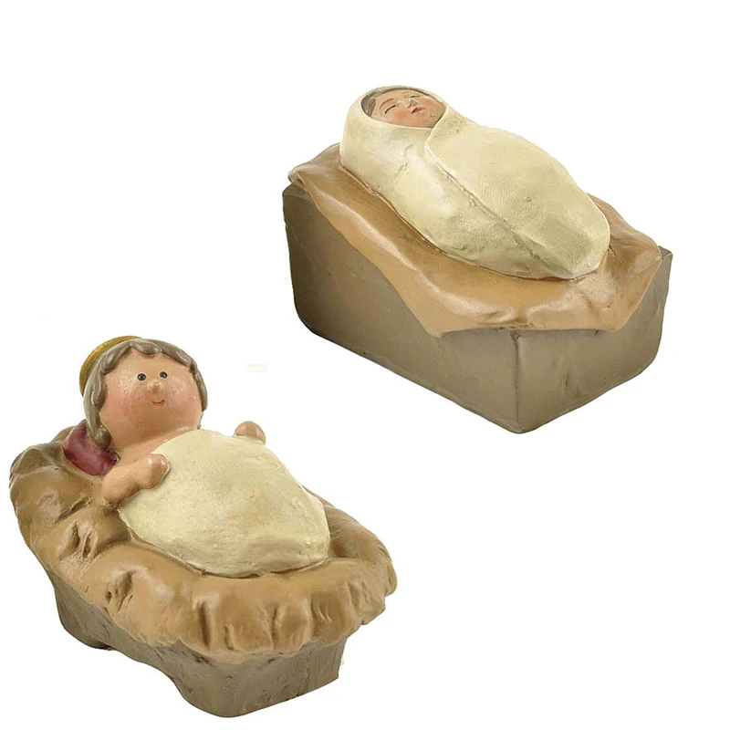 

European Christmas Nativity Jesus Small Holiday Gifts Crafts Christian Holy Child Catholic figures jesu statuette baby figurine