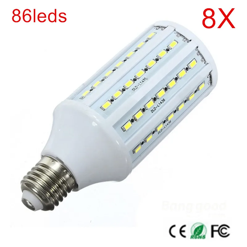 8 шт. Высокая ярче 86 светодиодный фишки SMD 5730 E27 E14 AC90-260V AC110V 220 В 240 В светодиодный мозоли лампы теплый/холодный белый для Гостиная