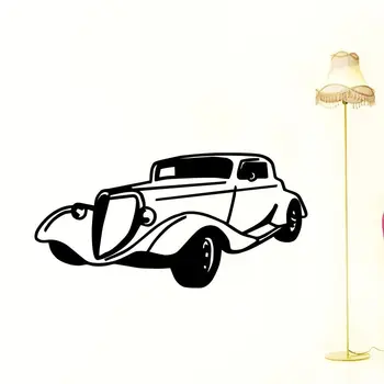 

WALL DECAL VINYL STICKER DECALS ART MURAL CLASSIC OLD CAR HOT ROD BOY DECOR