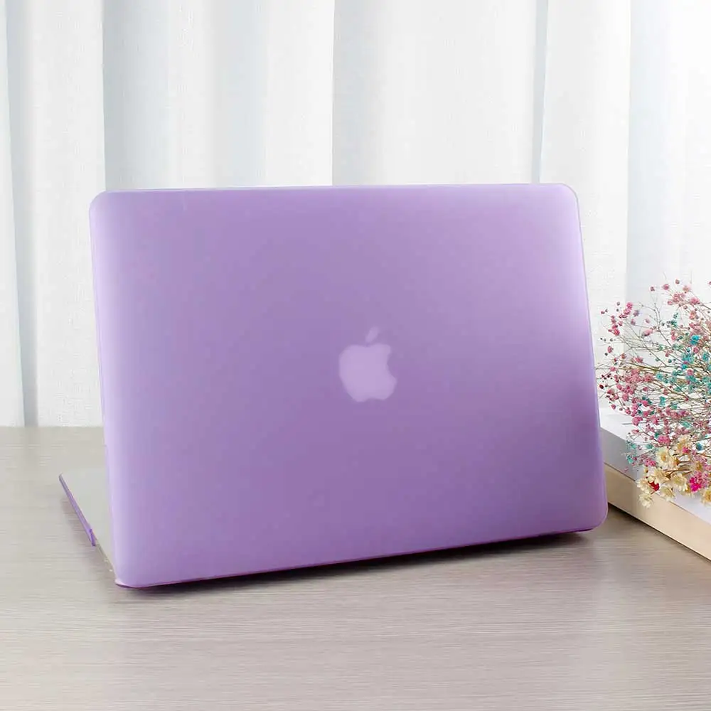 Matte purple Кристально прозрачный жесткий чехол для защиты Macbook Air retina Pro 13 15 16 Сенсорная панель A2141 A2159 A1706 A1990 AIR 13 A1932 - Цвет: Matte purple