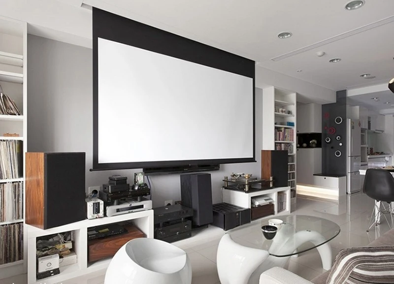 Owlenz 100 Inch 16 9 4k Hd Home Theater Electric Motorized Drop Owlenz 100 Inch 16 9 4k Hd Home Theater Electric Motorized Drop Down Projection Projector Screen For Cinema Business School In Screens From