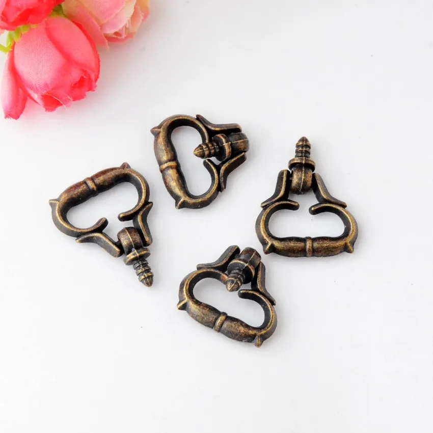 

Free Shipping 10PCs Jewelry Wooden Box Pull Handle Dresser Drawer For Cabinet Door Round Antique Bronze Lion Face Carved 22x21mm