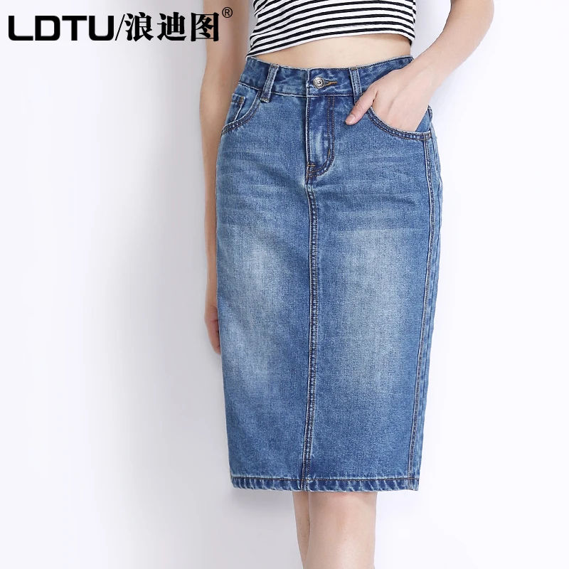 Женская джинсовая юбка до колен облегающая карандаш осень 2020|pencil skirts for women|fashion