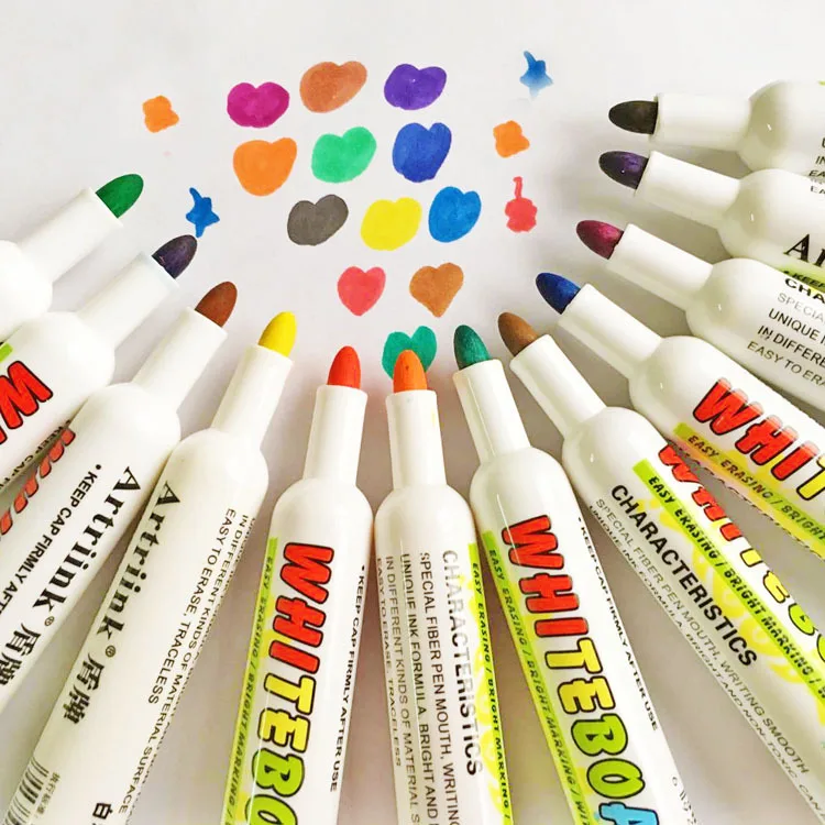 Оригинальные Канцтовары детей 12 цветов можно протереть маркер для белой доски набор цветов DIY ручка для рисования