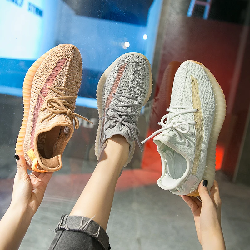

2019 summer new flight weaving casual wild thick mesh breathable dad shoes coconut shoes female couple sports shoes women's shoe
