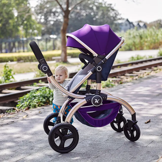 New design luxury German Kuudy baby stroller high landscape four wheel