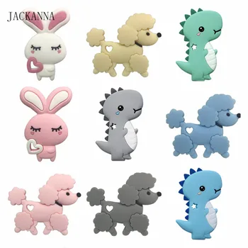 

Silicone Teether Cute Animal Baby Teether Teething Necklace Pendant Soft Silicone Beads BPA Free Baby Chew Toy Baby Products