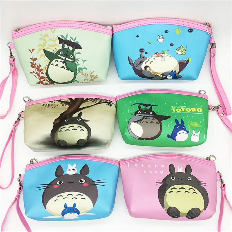 

Fashion Cartoon Totoro PU Leather Pencilcase Pen Pencil Case Cosmetics Bags Makeup Handbag Wallets School Supply Stationery Gift