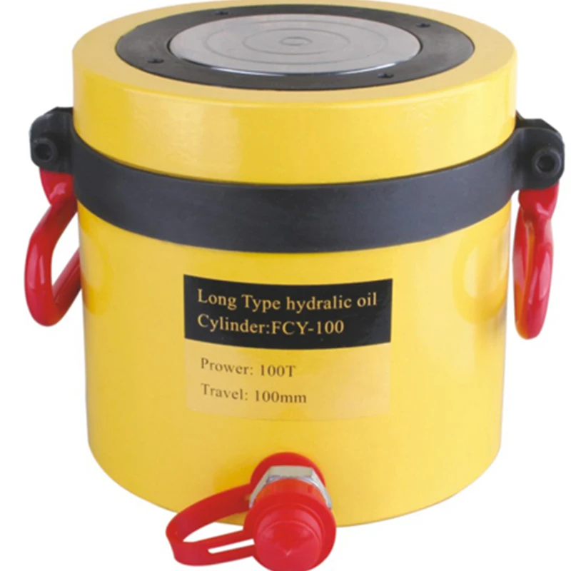 

1pc 100 T 100mm stroke tipo di Lunga durata hydraulic jack, idraulico ram FCY-100