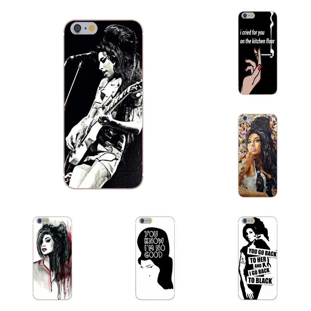 

Oedmeb Amy Winehouse TPU Coque Case For iPhone X 4S 5S 5C SE 6S 7 8 Plus Galaxy Note 5 6 8 S9+ Grand Core Prime Alpha