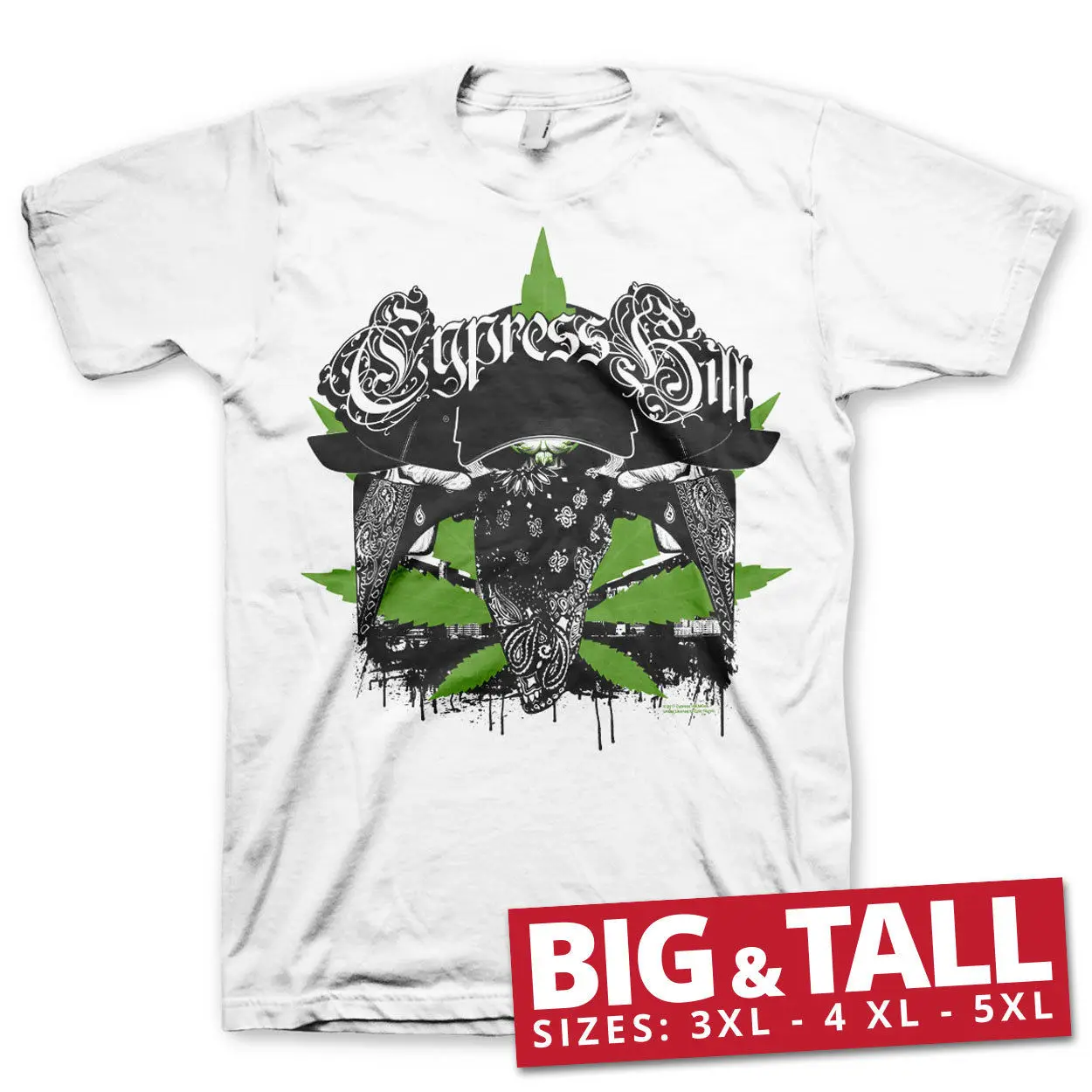 Официальный Лицензированный Cypress Хил Hoodlum большой и высокий 3XL 5XL Мужская футболка