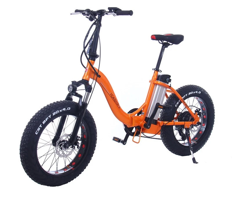 Discount 20inch Snow electric bicycle folding fat e-bike 48V lithium battery 350w-500w Swan frame Princess bicycle electric ebike 7