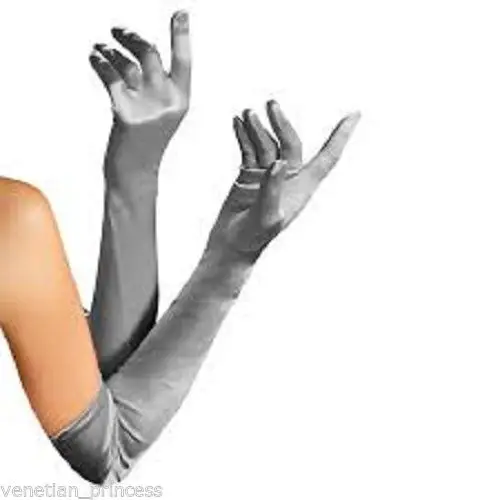 Длинные атласные перчатки для выпускного вечера Женские вечерние женские аксессуары в готическом стиле пара рук тонкая манжета рукавицы рукава налокотники дополнительные женские