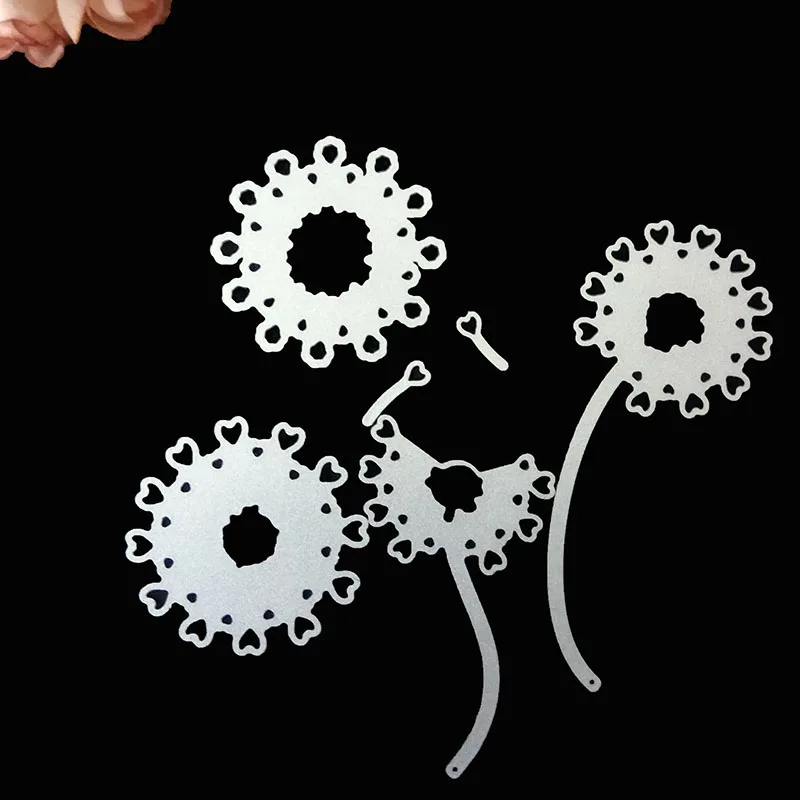 Scrapbooking Dies Metal Heart Flower border Cutting Dies Craft new 2017 Embossing Stamps Stencils Paper Card Making Template DIY3