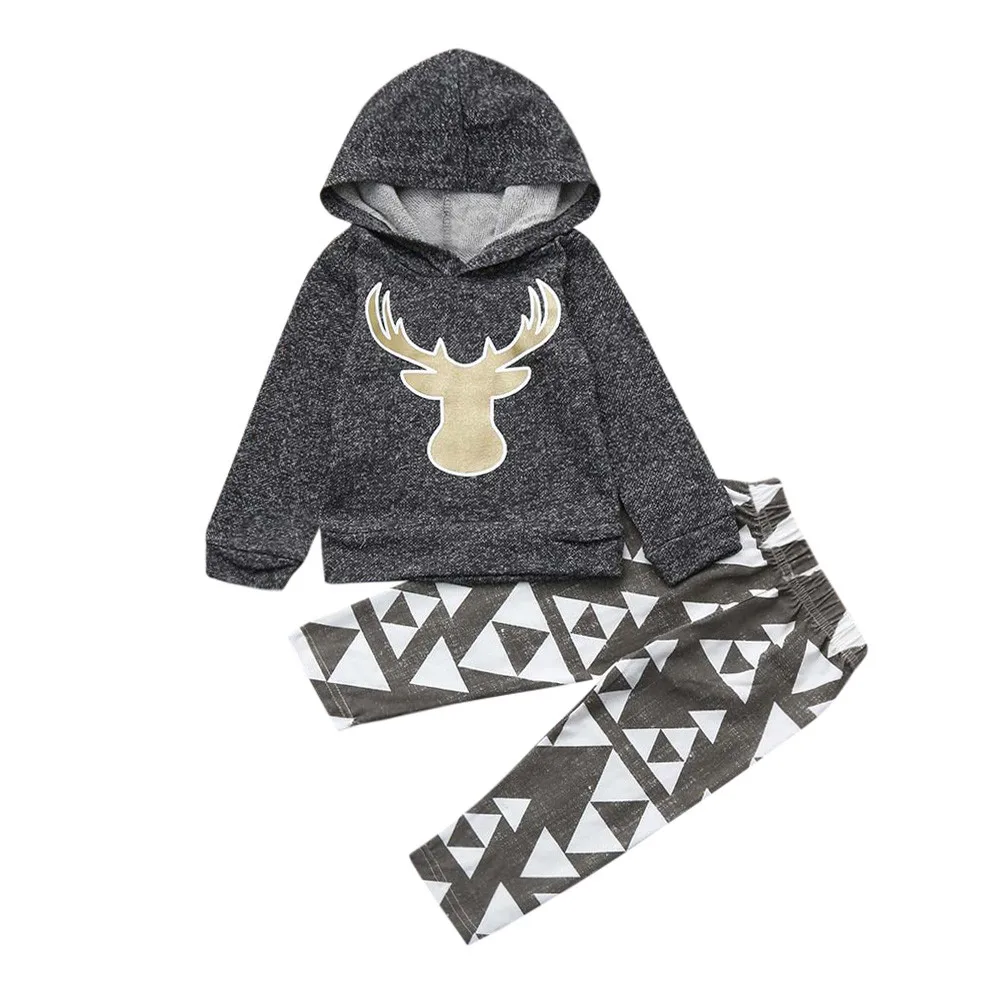 

TELOTUNY baby girl clothes 2Pcs Newborn Infant Baby Boy Girl Deer Hooded Tops+Pants Outfits Clothes Set bebe clothing boy 1015
