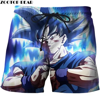 

Strong Men Shorts Dragon Ball Casual Beach Fitness Breathable Board Short 3D Print Summer QuickDry Blue Male Anime ZOOTOP BEAR