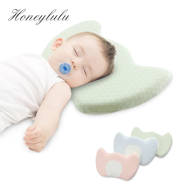 

Honeylulu Memory Foam Pillow Anti Flat Head Baby Pillow 0-6 Months Shape Nemory Pillow for Newborns Nursing For Baby Sleep